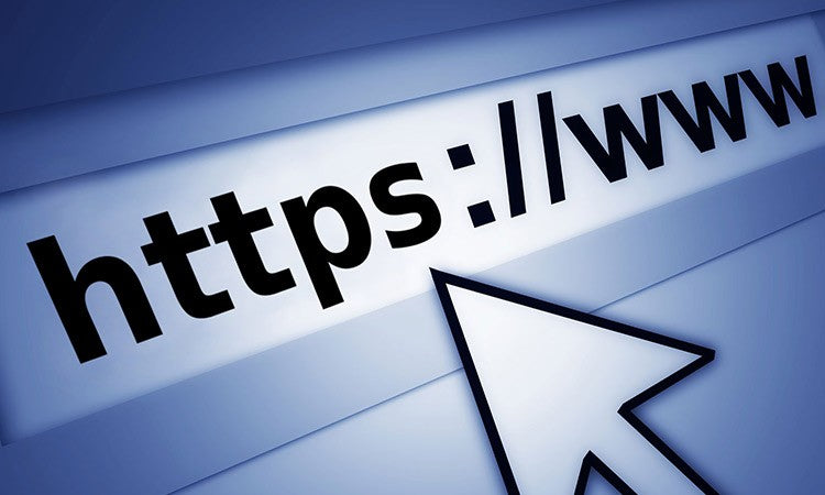 Secure HTTPS website URL displayed in a web browser address bar